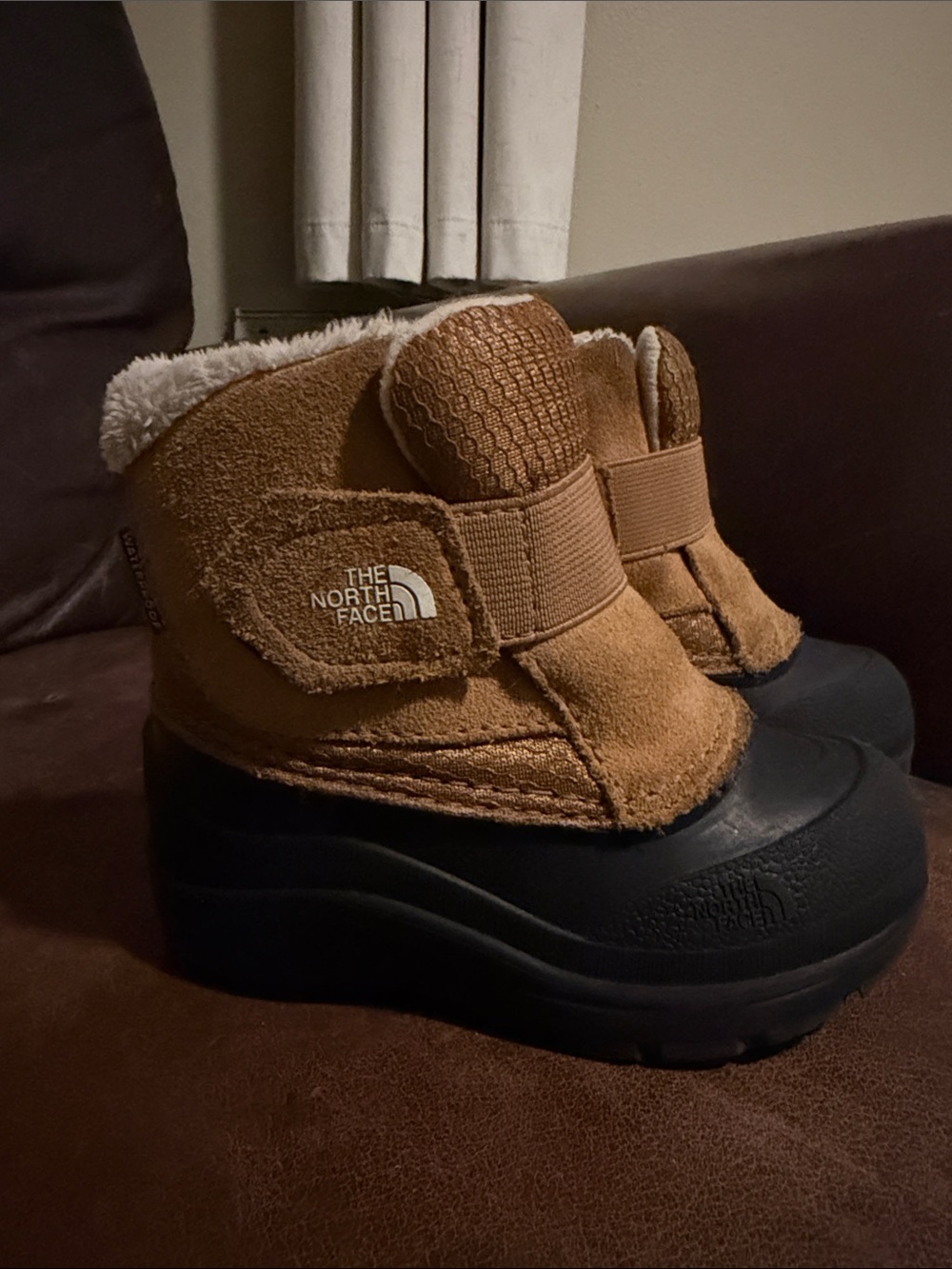 The North Face Kids' Brown and Black Insulated Winter Boots